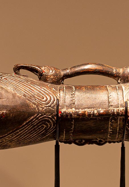 Antiquités Océaniennes | Tambour Sepik - Papouasie-Nouvelle-Guinée | Patine  