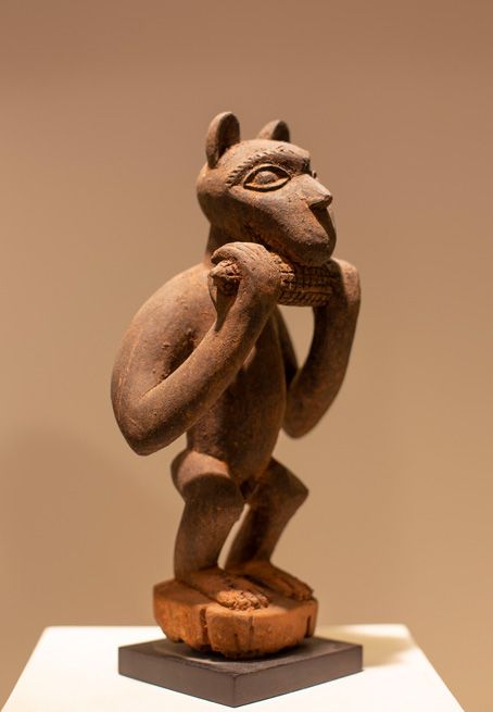 Antiquités africaines |  Statue Dahomey - Benin | Profil gauche  