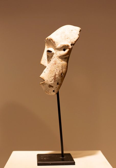 Antiquités africaines | Masque LEGA République démocratique du Congo | Profil gauche  