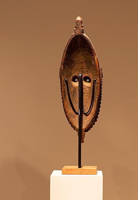 Antiquités Océaniennes | Masque Sepik - Papouasie-Nouvelle-Guinée | dos