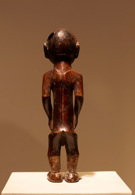 Antiquités africaines | Statue Tshokwe - République démocratique du Congo |Patine arrière