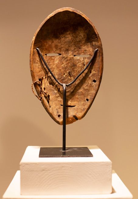 Antiquités africaines | Masque LEGA République démocratique du Congo |Patine arrière